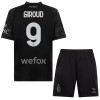 Officiële Voetbalshirt + Korte Broek AC Milan Olivier Giroud 9 Vierde 2023-24 Zwarte - Kids